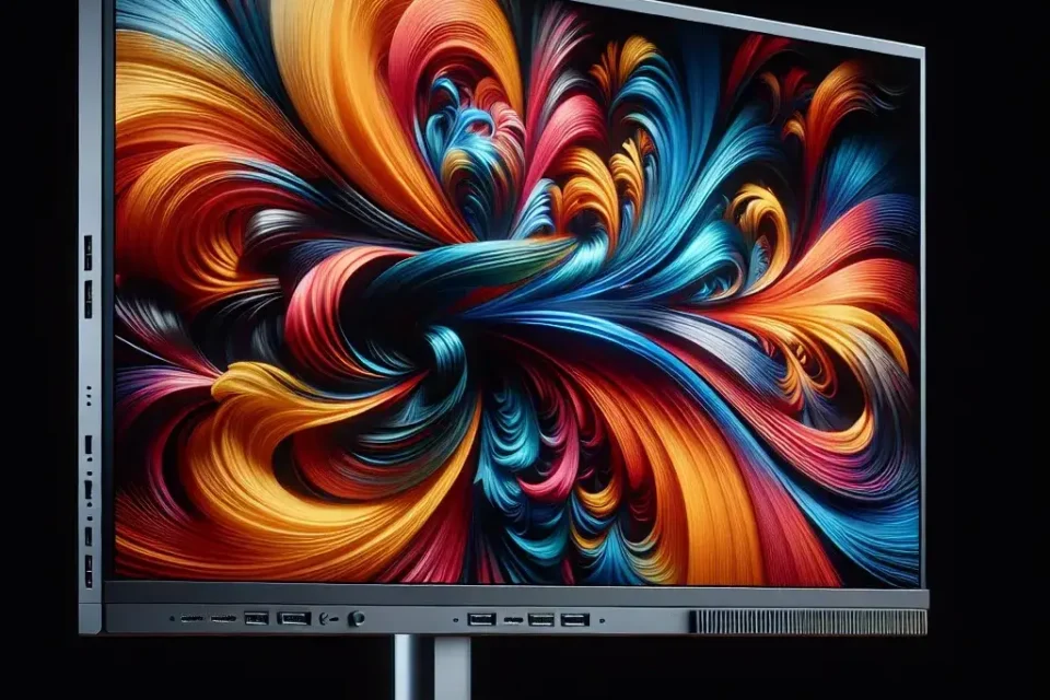 "Close-up of the Asus ProArt Display PA32 UHD HDR Monitor showcasing its stunning 32-inch 4K resolution and vibrant color accuracy, highlighting features ideal for creative professionals in photography, video editing, and graphic design."